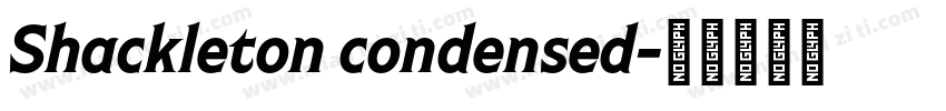 Shackleton condensed字体转换